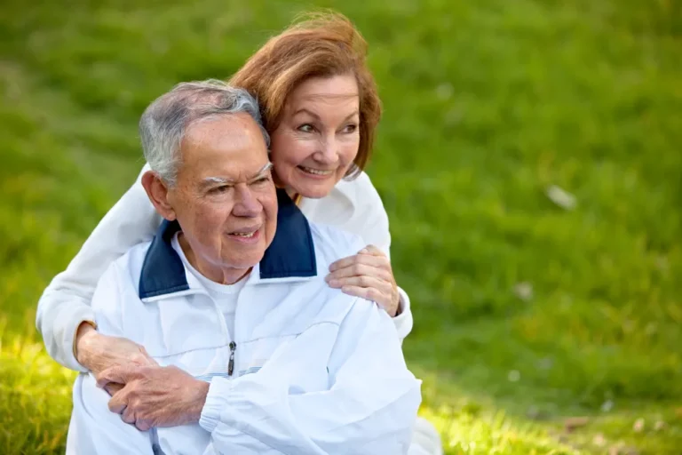 senior couple enjoying nature