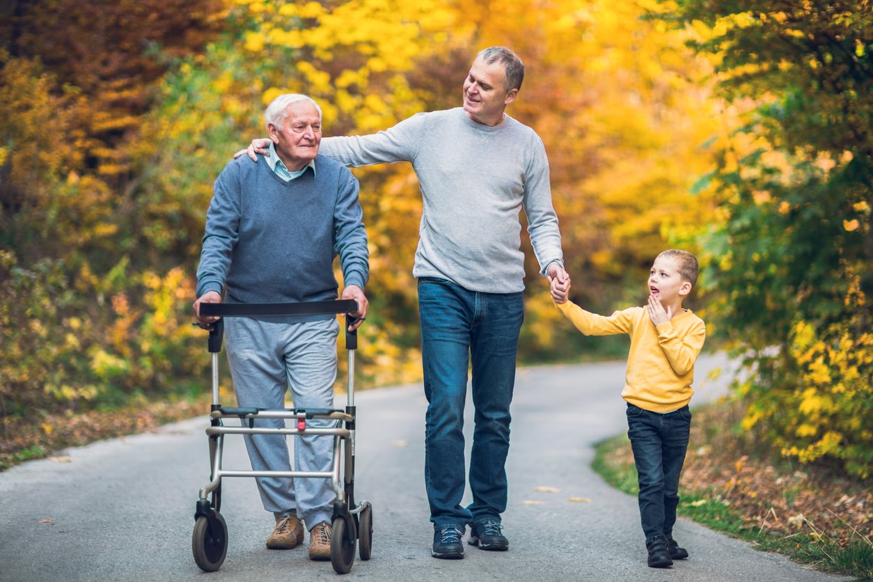 Walking with elderly parent